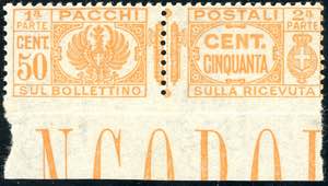 1927 - 50 cent. fasci al centro, non ... 