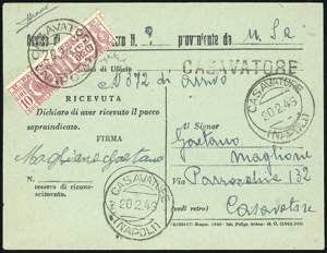 1946 - 10 lire lilla, fascia al centro (34), ... 