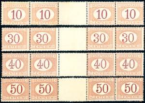1890 - 10 cent., 30 cent., 40 cent., 50 ... 