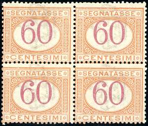 1890 - 60 cent. arancio e carminio (26), ... 