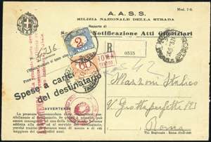 1933 - 60 cent. arancio e carminio, ... 