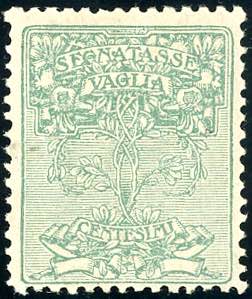1924 - (40 cent.) verde, senza cifre (2d), ... 