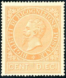 1874 - 10 cent. (1), ottima centratura, ... 