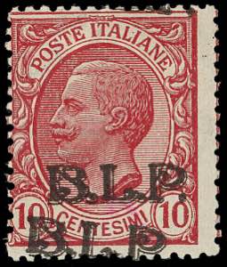 1923 - 10 cent. doppia soprastampa BLP del ... 