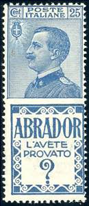 1924 - 25 cent. Abrador (4), gomma integra, ... 