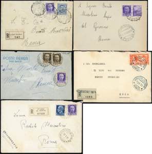 1929/33 - Cinque lettere affrancate del ... 