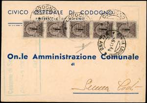 1944 - 10 cent. soprastampato fascetto (4), ... 