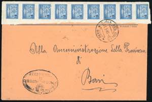 1945 - 1 lira, matrice della marca da bollo ... 
