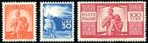 1945/48 - 10  lire arancio, 30 lire, 100 ... 