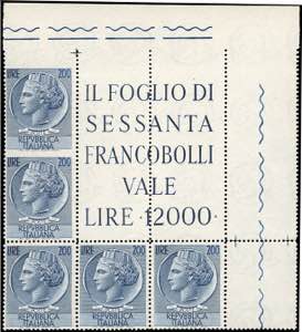 1954 - 200 lire Turrita, filigrana ruota, ... 