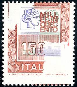 1979 - 1.500 lire Alti valori (1438), stampa ... 
