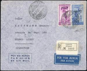 POSTA AEREA 1953 - 500 lire Campidoglio e 30 ... 