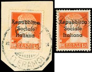 TERAMO 1945 - 1,75 lire, un esemplare con ... 