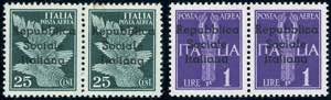 TERAMO 1944 - 25 cent., 1 lira (12,15), ... 