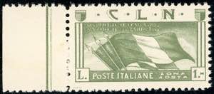 AOSTA 1944 - 1 lira verde grigio, errore di ... 