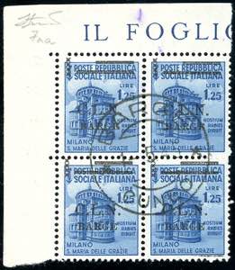 BARGE 1945 - 1,25 lire, soprastampa ... 