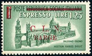 BARGE 1945 - 1,25 lire espresso (18), gomma ... 