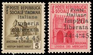 IMPERIA 1945 - 5 cent., 20 cent., ... 