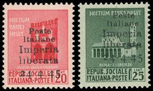 IMPERIA 1945 - 20 cent., 25 cent. Monumenti ... 