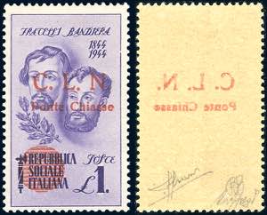 PONTE CHIASSO 1945 - 1 l. Fratelli Bandiera, ... 