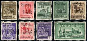 RAVENNA 1944 - Serie completa, gomma ... 