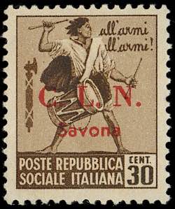 SAVONA 1945 - 20 cent. Monumenti distrutti, ... 