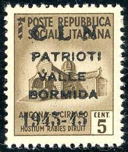 VALLE BORMIDA 1945 - 5 cent. Monumenti ... 