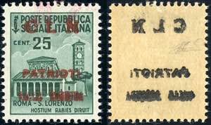 VALLE BORMIDA 1945 - 25 cent. Monumenti ... 
