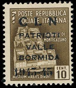 VALLE BORMIDA 1945 - 10 cent., non emesso ... 