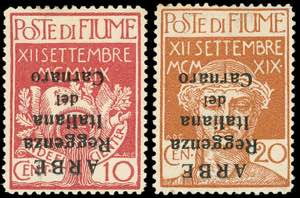 ARBE 1920 - 10 cent. e 20 cent., soprastampa ... 