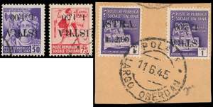 OCCUPAZIONE JUGOSLAVA ISTRIA 1945 - 1 lira ... 
