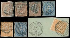 TRIPOLI DI BARBERIA 1874/81 - Sette ... 