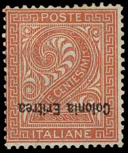 1893 - 2 cent. De La Rue, soprastampa ... 