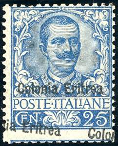 1903 - 25 cent. Floreale, doppia soprastampa ... 