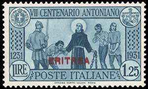 1931 - 1,25 lire S.Antonio, doppia ... 
