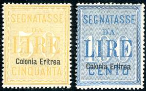 SEGNATASSE 1903 - 50 e 100 lire (12/13), ... 
