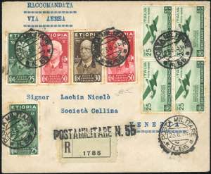 1936 - 25 cent., due esemplari, 30 cent., 50 ... 