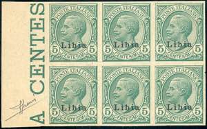 1921 - 5 cent. Leoni soprastampato (3), ... 