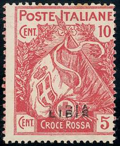 1915 - 10 + 5 cent. Croce Rossa, doppia ... 