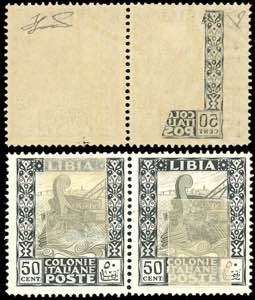 1924 - 50 cent. Pittorica (51), coppia ... 