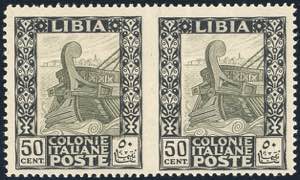 1924 - 50 cent. Pittorica, senza filigrana, ... 