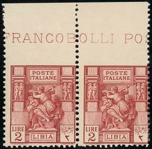1926 - 2 lire Sibilla Libica, dent. 11, non ... 