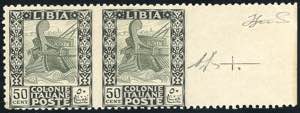 1927 - 50 cent. Pittorica, dent. 11, coppia ... 