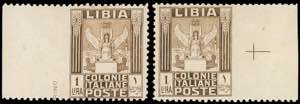 1926 - 1 lira Pittorica, dent. 11, un ... 