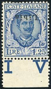 1929 - 1,25 lire Floreale, soprastampa ... 