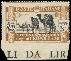 1929 - 2,55 lire + 50 cent. III Fiera di ... 