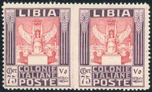 1931 - 75 cent. Pittorica, dent. 14, coppia ... 