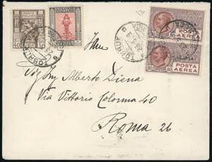 POSTA AEREA 1929 - 80 cent. soprastampato, ... 