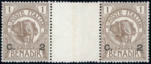 1906 - 2 cent. su 1 b., coppia orizzontale ... 