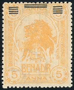 1926 - 50 cent. su 5 a. giallo arancio, ... 
